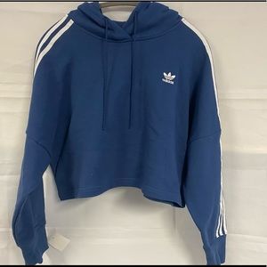 Adidas Cropped Hoodie - Small
